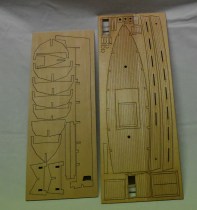 Laser cut parts amalfi model boat kit