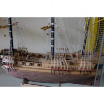 wood model ship kit HMS President detail with optional copper plating
